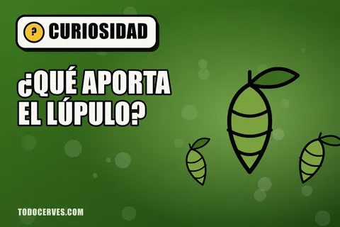 Cono de lúpulo verde con hojas y una jarra de cerveza dorada, ilustración sobre el lúpulo