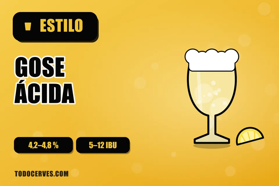 Vaso de gose turbia de color amarillo pálido con una rodaja de limón