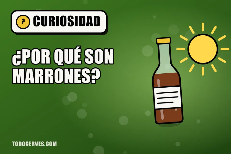 Botella de cerveza marrón bajo un sol brillante, ilustración sobre el daño de la luz a la cerveza