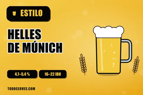 Jarra de cerveza helles dorada con espuma cremosa