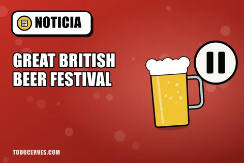 Jarra de cerveza junto a un símbolo de pausa que representa la cancelación del festival