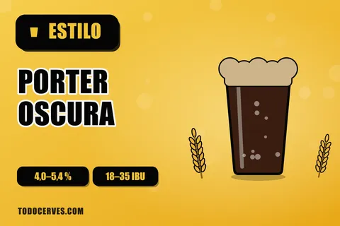Vaso de pinta de porter marrón oscura con espuma beige