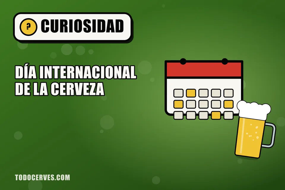 Calendario ilustrado junto a una jarra de cerveza con espuma